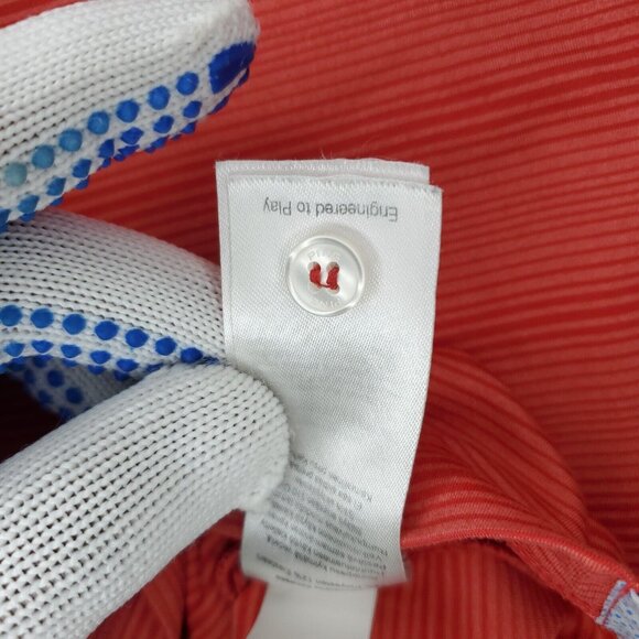 Ping Sensor Cool Polo Shirt Mens Medium Red Stretch Short Sleeve Striped - Picture 8 of 8